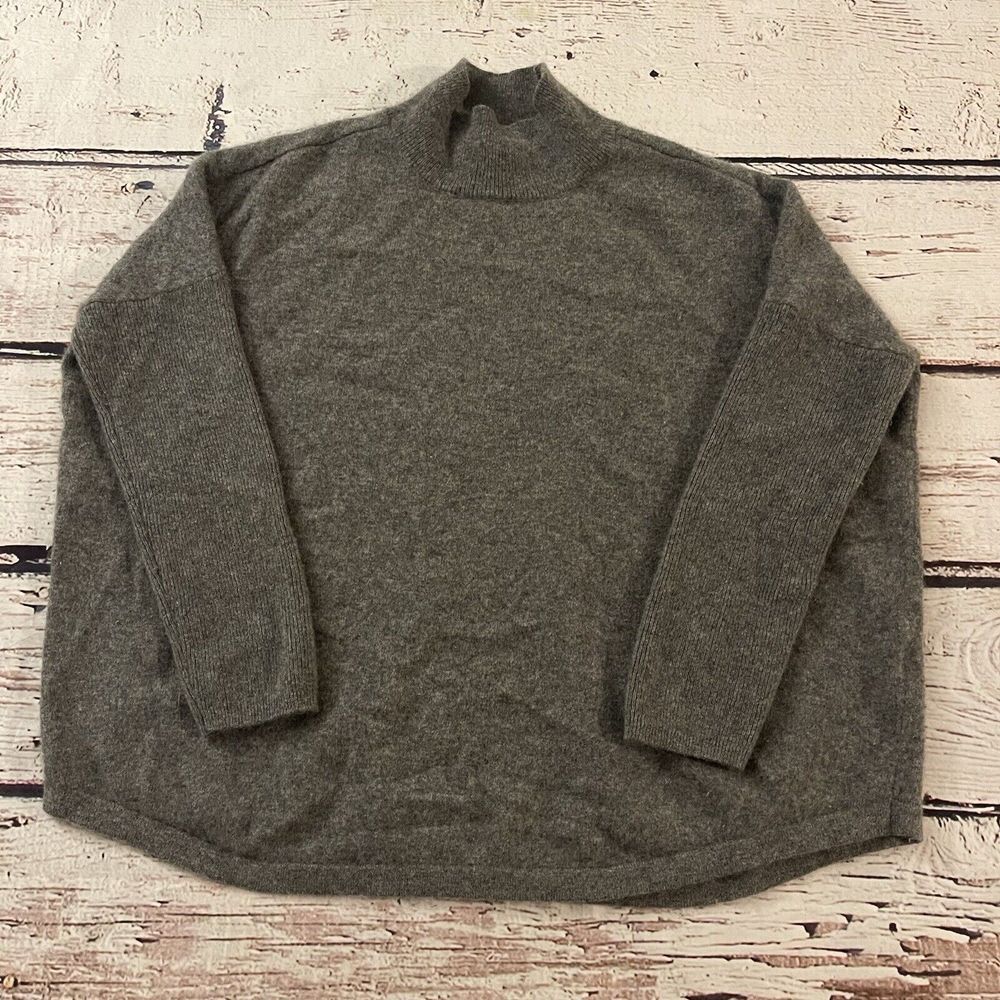 Harper Lane 100% Cashmere Sweater Women Size XS Gray Scoop Neck‎ Pullover